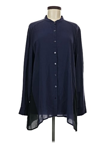Eileen Fisher Long Sleeve Silk Top (view 1)