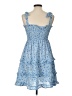 Shein 100% Polyester Paisley Blue Casual Dress Size L - photo 2