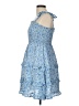 Shein 100% Polyester Paisley Blue Casual Dress Size L - photo 5