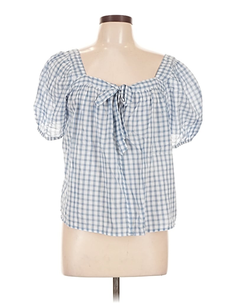 Pre-owned Gap Short Sleeve Blouse In Blue
