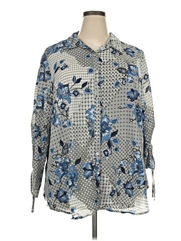 Roz & Ali 3/4 Sleeve Blouse (view 1)
