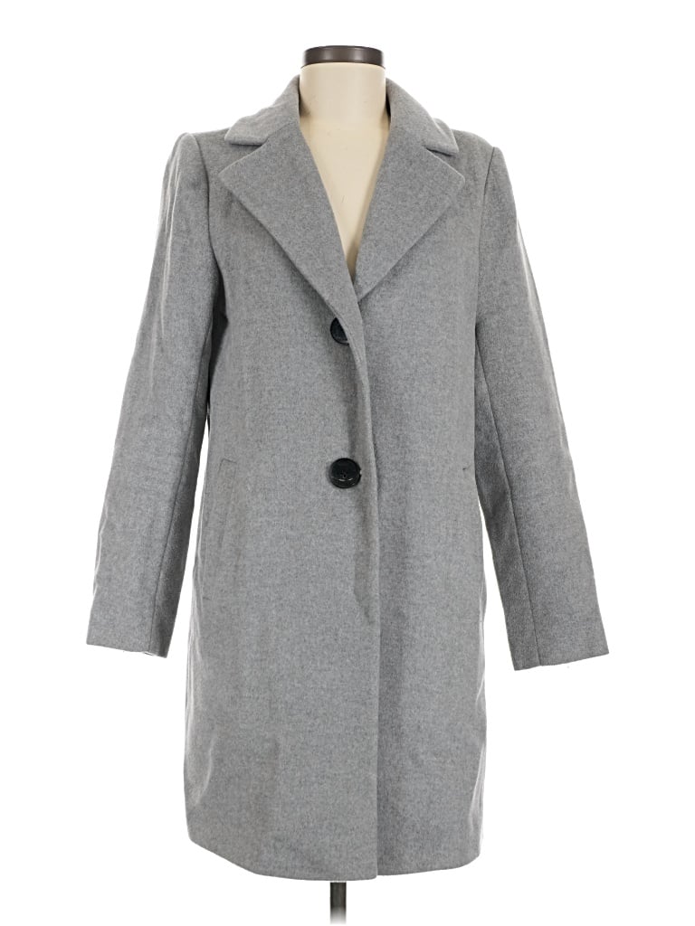 Pre-owned Sam Edelman Wool Coat In Gray