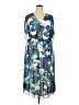DKNY Print Blue Casual Dress Size 18 - photo 1