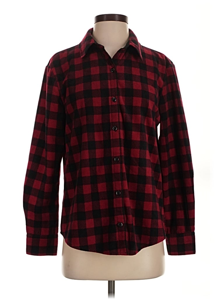Pre-owned Riders By Lee Long Sleeve Blouse In Red