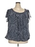 DressBarn 100% Polyester Blue Short Sleeve Blouse Size 22 - photo 1