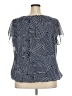 DressBarn 100% Polyester Blue Short Sleeve Blouse Size 22 - photo 2