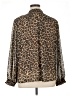 St. John's Bay 100% Polyester Animal Print Brown Long Sleeve Blouse Size 1X - photo 2