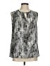Kasper 100% Polyester Silver Sleeveless Blouse Size M - photo 1