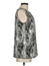 Kasper 100% Polyester Silver Sleeveless Blouse Size M - photo 4
