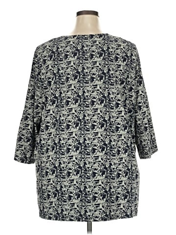 Ulla Popken 3/4 Sleeve Blouse (view 2)