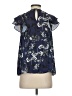 Parker 100% Polyester Blue Short Sleeve Blouse Size S - photo 2