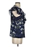 Parker 100% Polyester Blue Short Sleeve Blouse Size S - photo 4