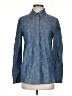 St. John Blue Long Sleeve Button-Down Shirt Size S - photo 1