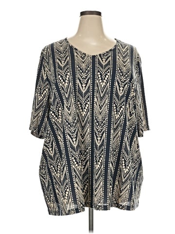 Ulla Popken Short Sleeve Blouse (view 1)
