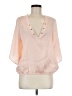 Venus 100% Polyester Pink 3/4 Sleeve Blouse Size M - photo 1