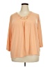 Susan Graver Orange 3/4 Sleeve Blouse Size 2X - photo 1