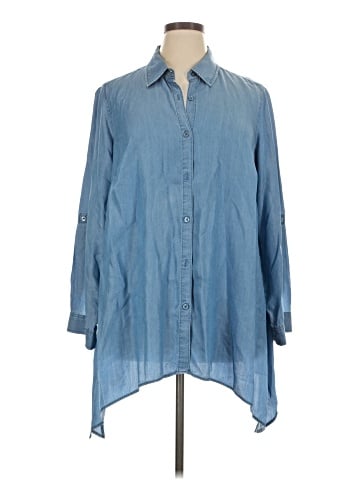 Zac & Rachel 3/4 Sleeve Button-Down Shirt (view 1)