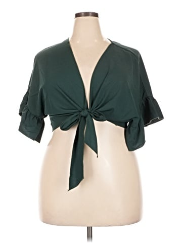 Shein Curve Short Sleeve Blouse (view 1)