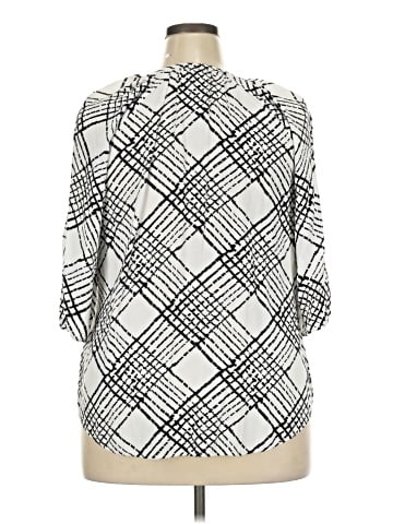 Kaari Blue 3/4 Sleeve Blouse (view 2)