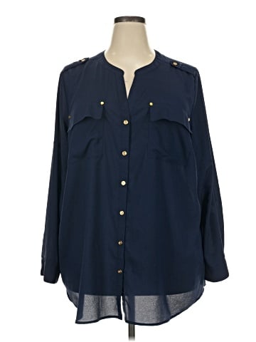 Charter Club 3/4 Sleeve Button-Down Shirt (view 1)