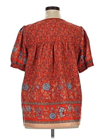 Cotton Bleu Short Sleeve Blouse (view 2)