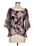 Alex Evenings Black 3/4 Sleeve Blouse Size M - photo 1