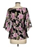 Alex Evenings Black 3/4 Sleeve Blouse Size M - photo 2