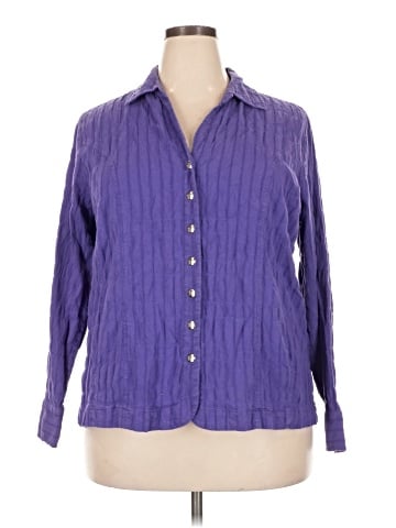 Cj Banks 3/4 Sleeve Button-Down Shirt (view 1)