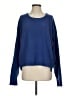 Free People Solid Blue Pullover Sweater Size S - photo 1
