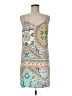 ING 100% Polyester Aztec Or Tribal Print Floral Green Gray Casual Dress Size M - photo 1