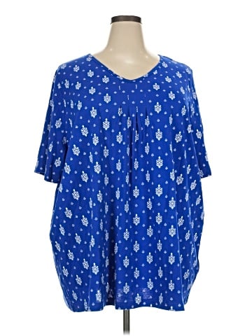 Ulla Popken Short Sleeve Henley (view 1)