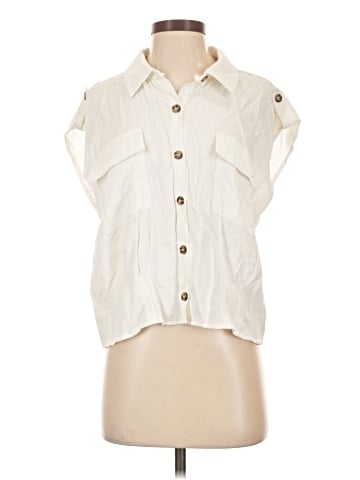 June & Hudson Sleeveless Button-Down Shirt (view 1)