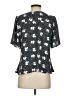 CAbi 100% Polyester Polka Dots Black Short Sleeve Blouse Size S - photo 2