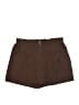 Unbranded 100% Polyester Solid Brown Shorts Size 2X - photo 1