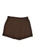 Unbranded 100% Polyester Solid Brown Shorts Size 2X - photo 2