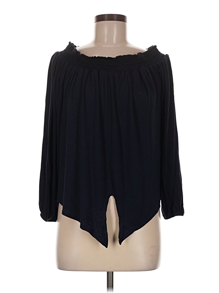 Pre-owned Abbeline 3/4 Sleeve Blouse In Black