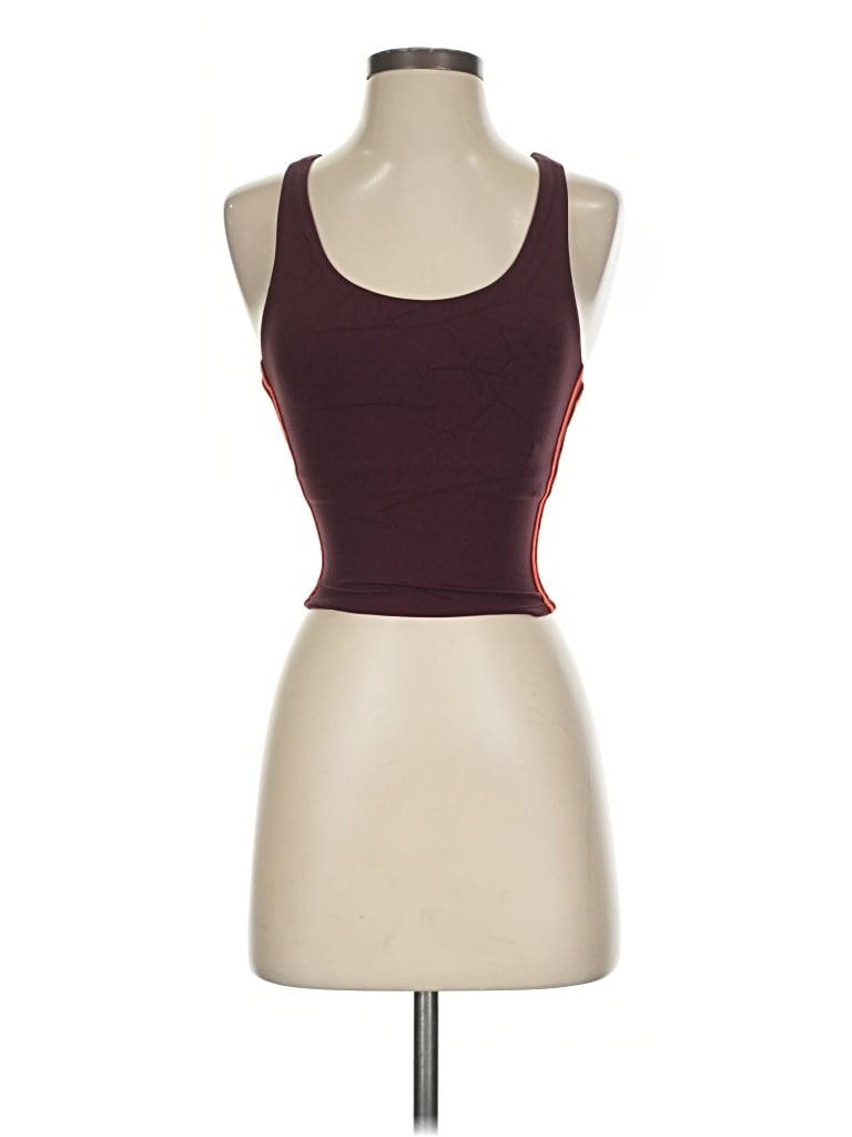 Pre-owned Splits 59 Tank Top Burgundy Strapless Neckline Tops