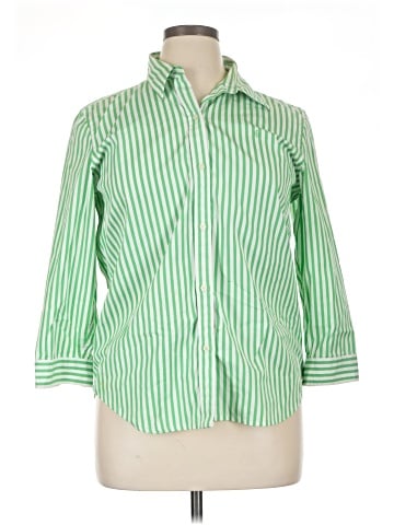 Lauren by Ralph Lauren 3/4 Sleeve Button-Down Shirt (view 1)