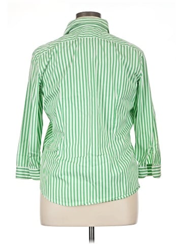 Lauren by Ralph Lauren 3/4 Sleeve Button-Down Shirt (view 2)