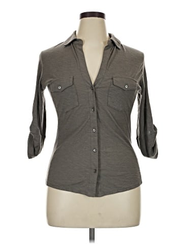 James Perse 3/4 Sleeve Button-Down Shirt (view 1)