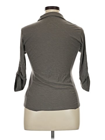 James Perse 3/4 Sleeve Button-Down Shirt (view 2)