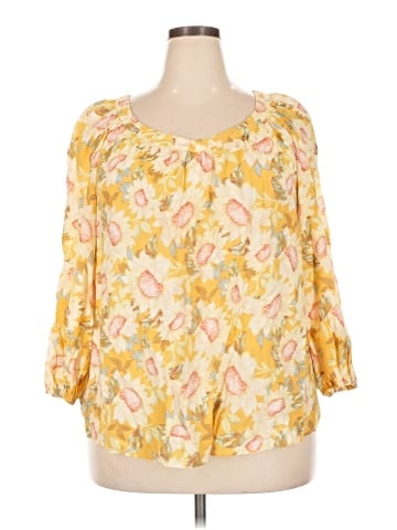 LC Lauren Conrad 3/4 Sleeve Blouse (view 1)