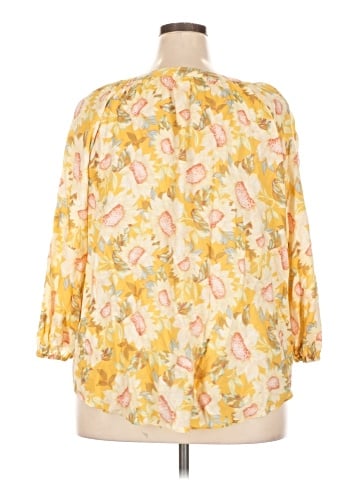 LC Lauren Conrad 3/4 Sleeve Blouse (view 2)
