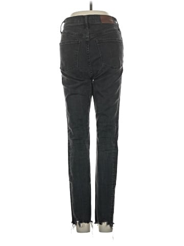 Madewell 9" Mid-Rise Skinny Jeans in Berkeley Black: Button-Through Edition (view 2)