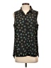 CAbi 100% Polyester Floral Black Sleeveless Blouse Size S - photo 1