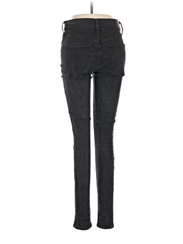 Madewell Tall 9" High-Rise Skinny Jeans in Black Frost (view 2)