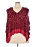 Papillon 100% Rayon Red Poncho One size - photo 1