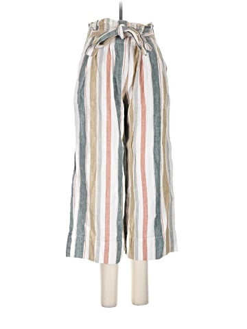 Madewell Tie-Waist Huston Pull-On Crop Pants in Stripe (view 1)