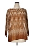 Chico's 100% Polyester Brown 3/4 Sleeve Blouse Size XL - photo 1