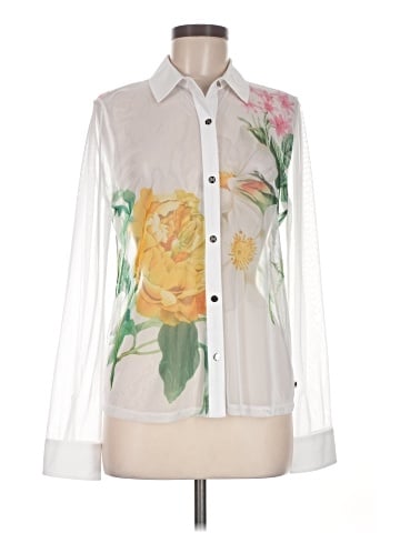 Karl Lagerfeld Paris Long Sleeve Polo (view 1)